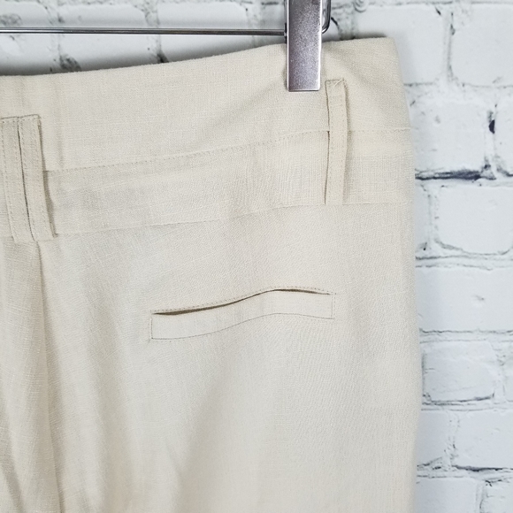 LAVENA | linen blend straight leg casual pants - Picture 1 of 8